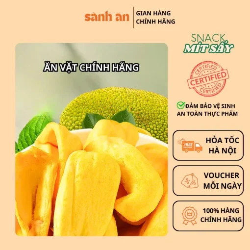 Mít Sấy Tự Nhiên SÀNH – Không Chất Bảo Quản, 100% Nguyên Chất, Giòn Ngon, Đóng Gói 250g
