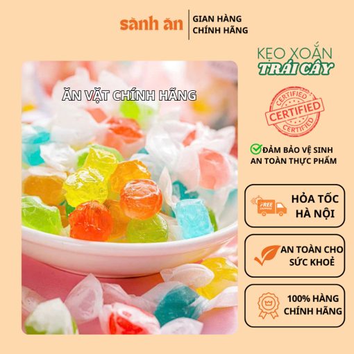 Kẹo Điều Ước SÀNH ĂN - Kẹo Kim Cương Hạc Giấy, Ngon Ngọt, Màu Sắc Đẹp Mắt, Hộp Quà Tặng, Viên Ngậm