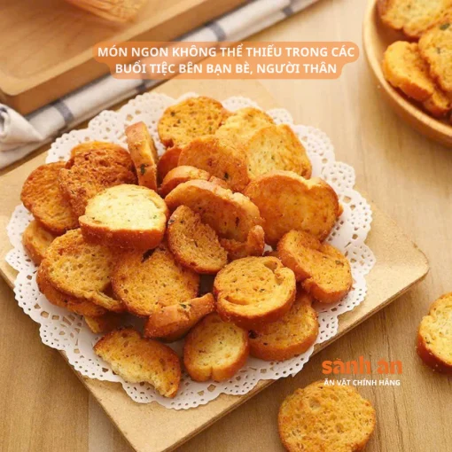 Bánh Mì Bơ Tỏi Thương Hiệu SÀNH ĂN Ngon Giòn, Đậm Đà, Món Ăn Vặt Thơm Ngon Cho Mọi Lứa Tuổi - Ảnh 4