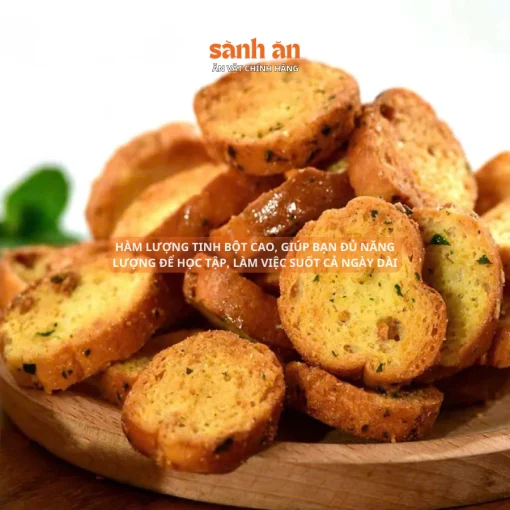 Bánh Mì Bơ Tỏi Thương Hiệu SÀNH ĂN Ngon Giòn, Đậm Đà, Món Ăn Vặt Thơm Ngon Cho Mọi Lứa Tuổi - Ảnh 2