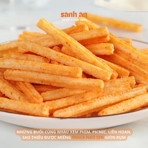 Snack Ngó Sen SÀNH ĂN Nguyên Liệu Tươi Sạch, An Toàn Cho Sức Khỏe, Giòn Rụm, Thơm Ngon, Giàu Dinh Dưỡng - Ảnh 5