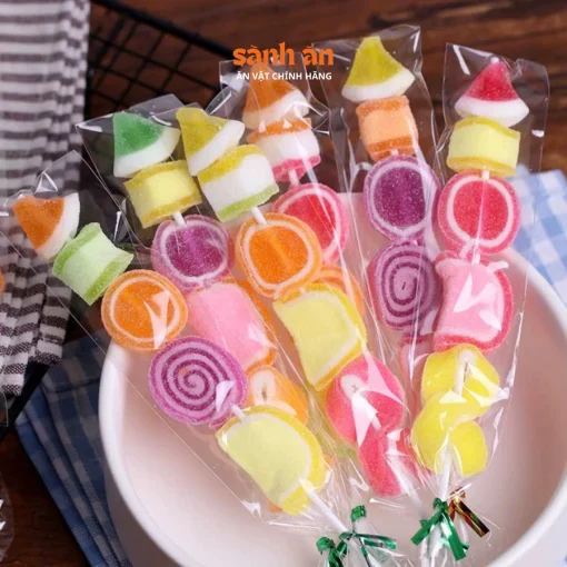 Kẹo Dẻo Trái Cây SÀNH ĂN, Kẹo Ngọt Thanh Tự Nhiên, Màu Sắc Hấp Dẫn, Mềm Mịn, An Toàn Cho Sức Khỏe - Ảnh 4
